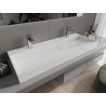 Mexen Ava countertop sink made of conglomerate 2/O 120 x 46 cm, white - 23011202