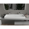 Mexen Ava countertop sink made of conglomerate 2/O 120 x 46 cm, white - 23011202