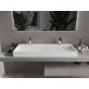 Mexen Ava countertop washbasin from conglomerate 2/O 120 x 46 cm, white - 23011202