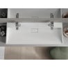 Mexen Ava conglomerate countertop washbasin 2 Hole 120 x 46 cm, white - 23011202