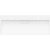 Mexen Ava conglomerate countertop washbasin 2 Hole 120 x 46 cm, white - 23011202