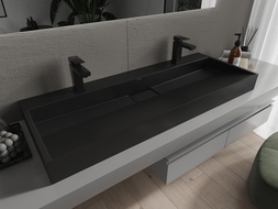 Mexen Ava countertop washbasin made of conglomerate 2/O 120 x 46 cm, black - 23011272