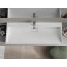 Mexen Ava countertop washbasin made of conglomerate 1/O 120 x 46 cm, white - 23011201