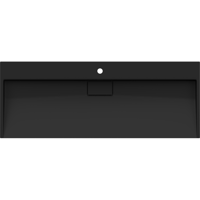 Mexen Ava above-counter washbasin made of conglomerate 1/O 120 x 46 cm, black - 23011271