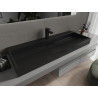 Mexen Ava above-counter washbasin made of conglomerate 1/O 120 x 46 cm, black - 23011271