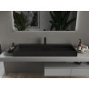 Mexen Ava above-counter washbasin made of conglomerate 1/O 120 x 46 cm, black - 23011271