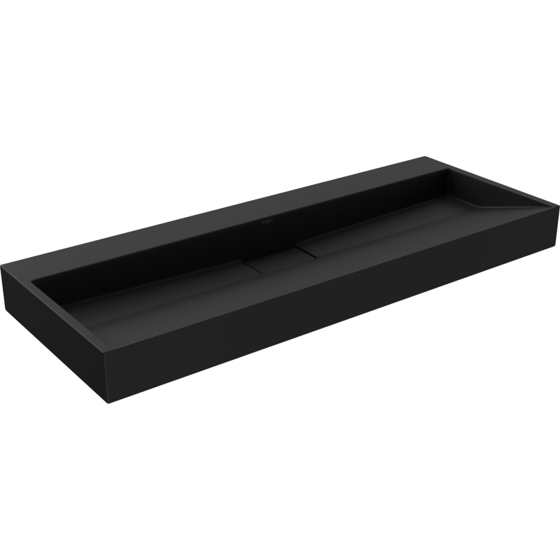 Mexen Ava countertop basin made of conglomerate B/O 120 x 46 cm, black - 23011270