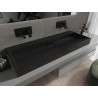 Mexen Ava countertop washbasin made of conglomerate B/O 120 x 46 cm, black - 23011270