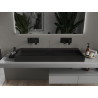 Mexen Ava countertop washbasin made of conglomerate B/O 120 x 46 cm, black - 23011270