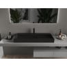 Mexen Ava countertop washbasin made of conglomerate 1/O 100 x 46 cm, black - 23011071