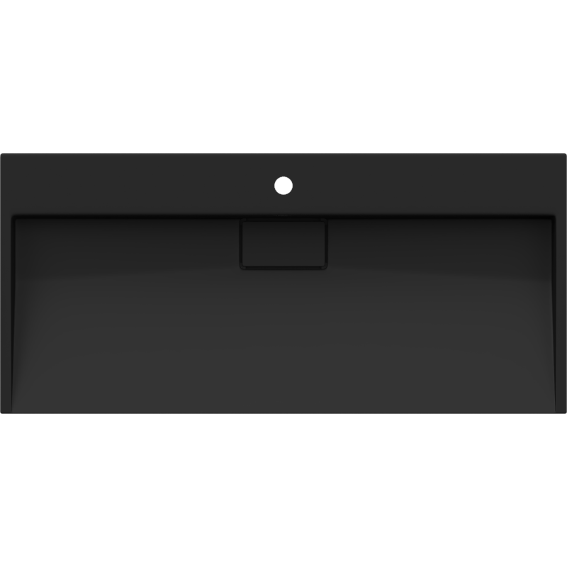 Mexen Ava countertop washbasin made of conglomerate 1/O 100 x 46 cm, black - 23011071