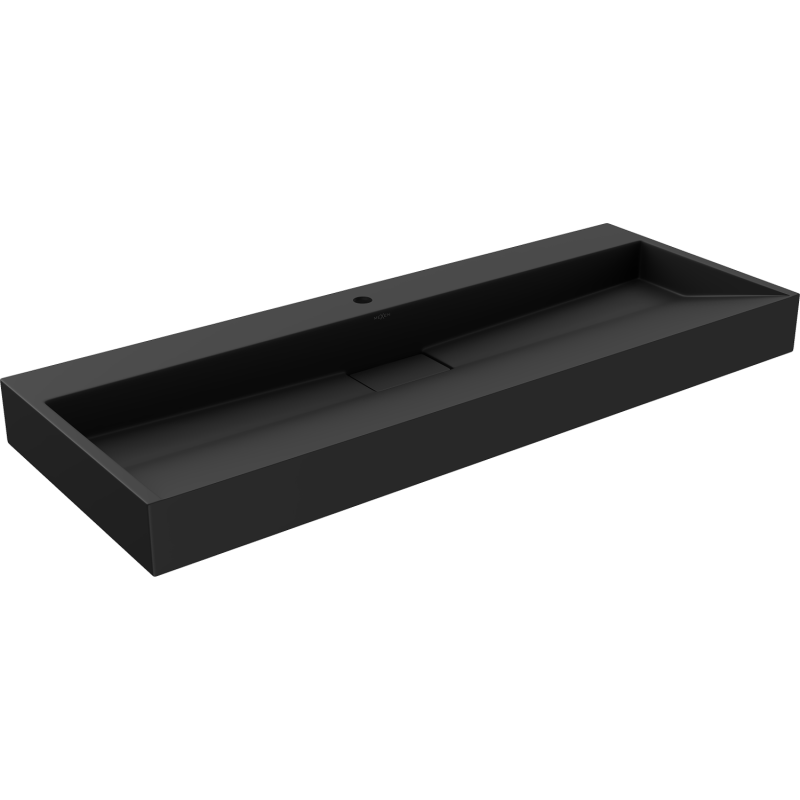 Mexen Ava conglomerate countertop washbasin 1-Hole 120 x 46 cm, Black - 23011271