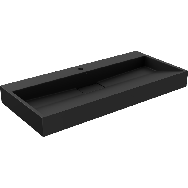 Mexen Ava conglomerate countertop washbasin 1-Hole 100 x 46 cm, Black - 23011071