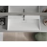 Mexen Ava countertop sink made of conglomerate 1/O 100 x 46 cm, white - 23011001