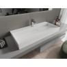 Mexen Ava countertop washbasin made of conglomerate 1/O 100 x 46 cm, white - 23011001