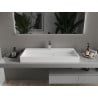 Mexen Ava countertop sink made of conglomerate 1/O 100 x 46 cm, white - 23011001