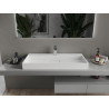 Mexen Ava countertop washbasin made of conglomerate 1/O 100 x 46 cm, white - 23011001