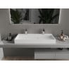 Mexen Ava countertop washbasin made of conglomerate 2/O 100 x 46 cm, white - 23011002