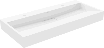 Mexen Ava conglomerate countertop washbasin 2/O 100 x 46 cm, White - 23011002
