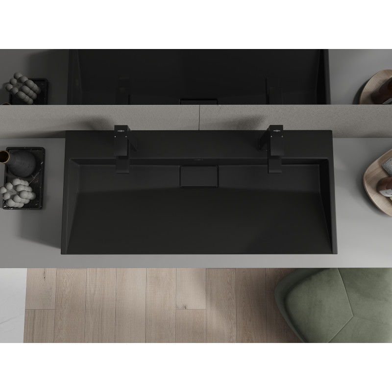 Mexen Ava countertop basin made of composite 2/O 100 x 46 cm, black - 23011072