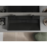 Mexen Ava countertop washbasin made of conglomerate 2/O 100 x 46 cm, black - 23011072