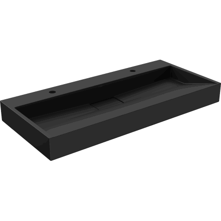 Mexen Ava countertop basin made of conglomerate 2/O 100 x 46 cm, black - 23011072