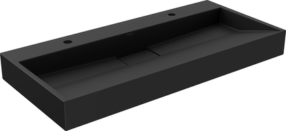 Mexen Ava conglomerate countertop washbasin 2/O 100 x 46 cm, Black - 23011072