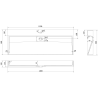 Mexen Ava conglomerate countertop washbasin 1-Hole 120 x 46 cm, white - 23011201