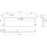 Mexen Ava conglomerate countertop washbasin 2 Hole 120 x 46 cm, white - 23011202