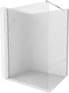 Mexen Kioto shower screen 100 x 200 cm, ribbed 8 mm, Chrome - 800-100-101-01-09