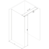 Mexen Kioto Walk-in Shower Wall 120 x 200 cm, Stripes 8 mm, Chrome - 800-120-101-01-09