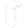 Mexen Kioto shower screen Walk-in 140 x 200 cm, stripes 8 mm, chrome - 800-140-101-01-09