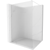 Mexen Kioto Walk-in Shower Screen 130 x 200 cm, Stripes 8 mm, White - 800-130-101-20-09