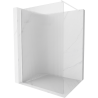 Mexen Kioto Walk-in shower wall 130 x 200 cm, stripes 8 mm, white - 800-130-101-20-09