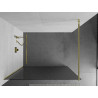 Mexen Kioto Walk-in Shower Wall 70 x 200 cm, Striped 8 mm, Gold - 800-070-101-50-09