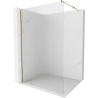 Mexen Kioto Walk-in shower screen 100 x 200 cm, stripes 8 mm, gold - 800-100-101-50-09