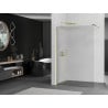 Mexen Kioto Walk-in shower wall 120 x 200 cm, stripes 8 mm, gold - 800-120-101-50-09