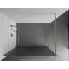 Mexen Kioto Walk-in Shower Screen 140 x 200 cm, Stripes 8 mm, Gold - 800-140-101-50-09