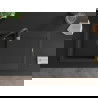 Mexen Leo 1-compartment granite sink with a drip tray and kitchen mixer tap Savita, Black/Silver metallic - 6501-73-672601-70-B