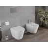Mexen Rico Rimless toilet bowl with a slim soft close toilet seat, Thermosetting polymer, White - 30720400
