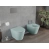 Mexen Rico rimless toilet bowl with slow-close slim seat, duroplast, light green matte - 30724048