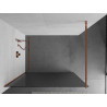 Mexen Kioto Walk-in Shower Wall 90 x 200 cm, Stripes 8 mm, Rose Gold - 800-090-101-60-09