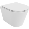 Mexen Rico rimless toilet bowl with a slow-closing slim seat, duroplast, matte white - 30724001