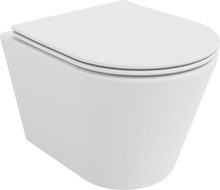 Mexen Rico rimless toilet bowl with a slow-closing slim seat, duroplast, matte white - 30724001