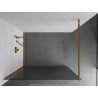 Mexen Kioto Walk-in Shower Wall 100 x 200 cm, 8 mm stripes, rose gold - 800-100-101-60-09