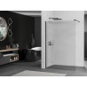 Mexen Kioto shower wall 80 x 200 cm, striped 8 mm, black - 800-080-101-70-09