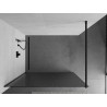 Mexen Kioto shower wall 110 x 200 cm, stripes 8 mm, black - 800-110-101-70-09