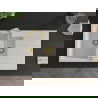 Mexen Matias 1.5-compartment granite sink with a drip tray and kitchen mixer tap Savita, White - 6502-20-672601-50