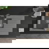 Mexen Matias 1.5-compartment granite sink with a drip tray and kitchen mixer tap Savita, Grey - 6502-71-672601-70