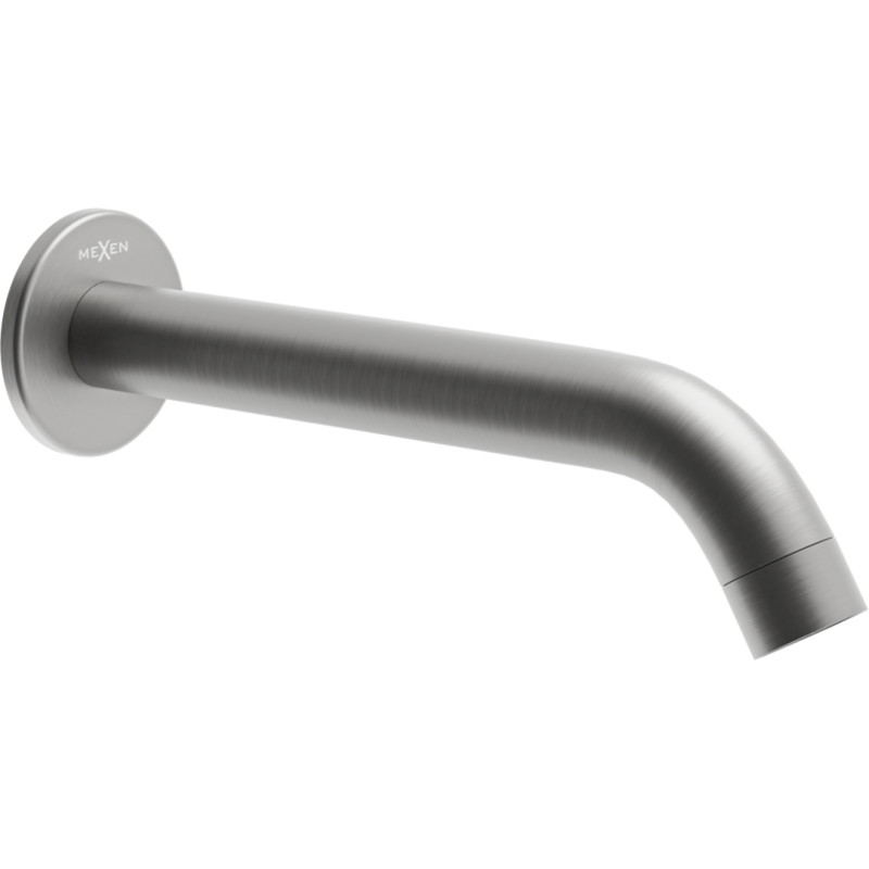 Mexen Kai wall-mounted bathtub spout, brushed gun gray - 79371-66